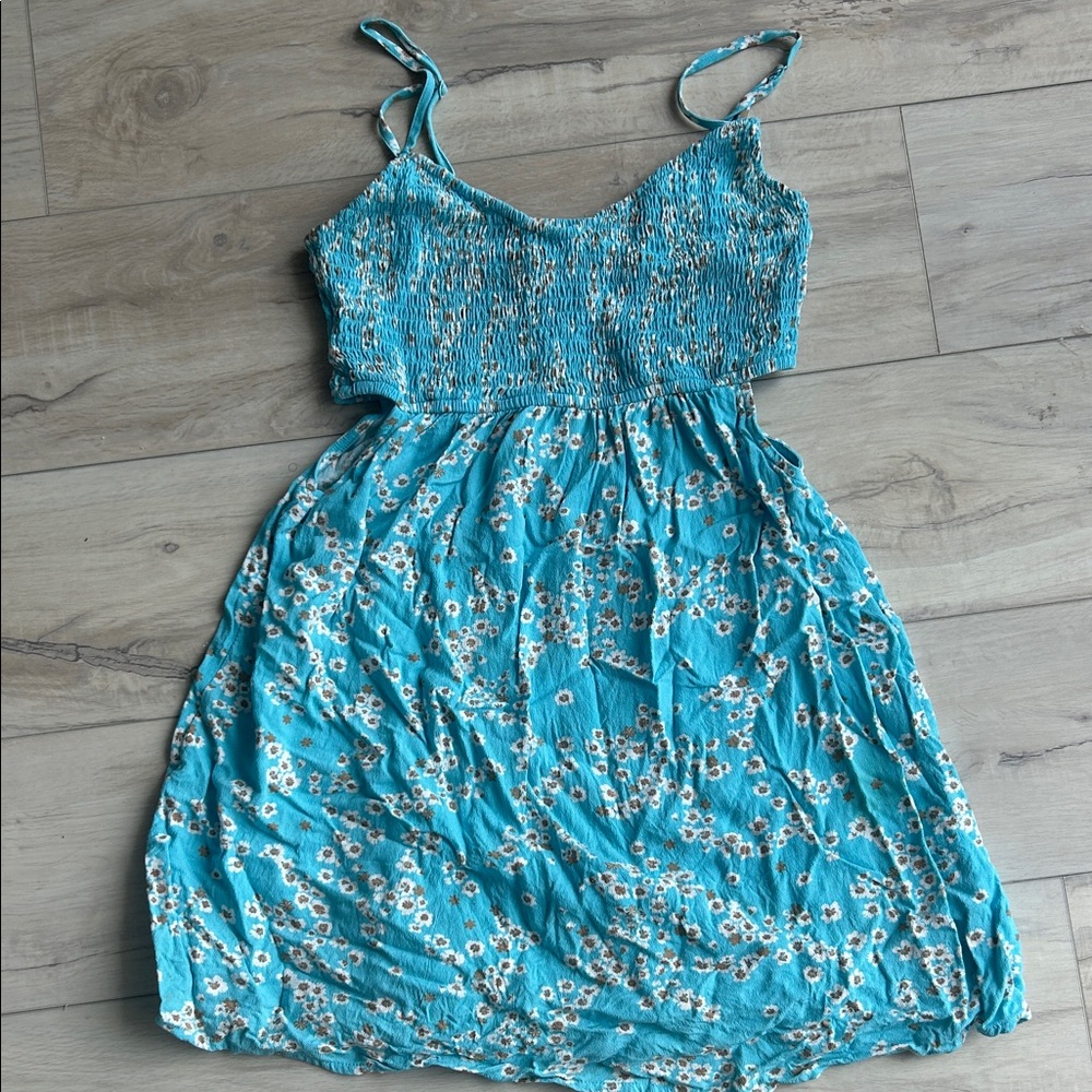 Roxy L Blue Floral Sundress